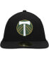 Фото #2 товара Men's Black Portland Timbers Primary Logo Low Profile 59FIFTY Fitted Hat