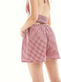 Esmee beach short co-ord in red gingham Красный, 34 - фото #5