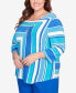 Фото #5 товара Plus Size Tradewinds Corners Striped Top with Necklace