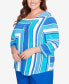 Plus Size Tradewinds Corners Striped Top with Necklace