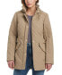 Women's Hooded Stand-Collar Quilted Coat Toast, XS - фото #4