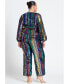 Фото #2 товара Plus Size Multicolor Stripe Sequin Jumpsuit
