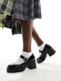 Фото #2 товара ASOS DESIGN Sebastian chunky mary jane heeled shoes in black patent