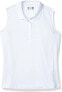 Фото #1 товара Callaway 272810 Women Knit Sleeveless Golf Polo Shirt, Brilliant White, X Large