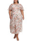 Фото #3 товара Plus Size Smocked-Waist Dress