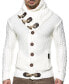 Фото #1 товара Men's Knitted Turtleneck Winter Cardigan Sweaters for Men