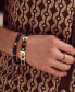 ფოტო #4 პროდუქტის Men's Marine Star Blue Freshwater Pearl (8mm) & Diamond (1/5 ct. t.w.) Beaded Bracelet in 14k Gold-Plated Sterling Silver