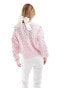 Miss Selfridge knitted cardigan with satin bows in soft pink