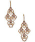 Фото #1 товара Gold-Tone Pavé & Stone Chandelier Earrings