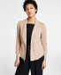 Фото #1 товара Women's Ruched 3/4-Sleeve Knit Blazer, Created for Macy's