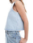 Фото #8 товара ASOS DESIGN denim tank top in super bleach