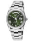 ფოტო #1 პროდუქტის Men's West Village Swiss Automatic Silver-Tone Stainless Steel Watch 40mm