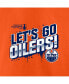 Фото #3 товара Men's Orange Edmonton Oilers 2024 Stanley Cup Playoffs Slogan T-Shirt