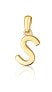 Фото #1 товара Minimalist Gold Plated Letter "S" Pendant SVLP0948XH2GO0S