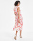 Фото #2 товара Women's Sleeveless Floral-Print Tiered Midi Dress