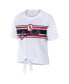 Women's White St. Louis Cardinals Front Tie T-shirt