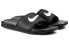 Nike Benassi Swoosh Black and White Sports Slippers