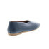 Miz Mooz Etta Womens Blue Leather Slip On Ballet Flats Shoes