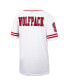 Men's White and Red NC State Wolfpack Free Spirited Baseball Jersey