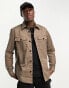 ONLY & SONS twill overshirt in brown