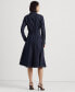 Фото #2 товара Платье Ralph Lauren женское с поясом и длинным рукавом из георгеттовой ткани