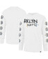 Фото #1 товара Men's White Brooklyn Nets City Edition Downtown Franklin Long Sleeve T-shirt