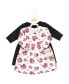 Toddler Girls Cotton Dresses, Burgundy Rose