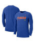 ფოტო #2 პროდუქტის Men's Royal Florida Gators Team Practice Performance Long Sleeve T-shirt