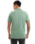 AllSaints Reform short sleeve polo top in green