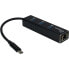 Inter-Tech ARGUS IT-410 - USB 3.2 Gen 1 (3.1 Gen 1) Type-C - IEEE 802.3ab - IEEE 802.3i - IEEE 802.3u - Black - RJ-45 - USB 3.2 Gen 1 (3.1 Gen 1) Type-A - Aluminium - CE - RoHS