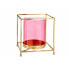 Фото #1 товара Подсвечник декоративный Gift Decor Квадратный Розовый Позолоченный 14 x 15,5 x 14 cm Металл Стекло
