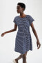 Фото #3 товара Çizgili Beli Bağcıklı Yazlık Mini Elbise