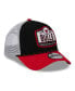 Фото #3 товара Men's Black, Red Chicago Bulls A-Frame 9FORTY Trucker Hat