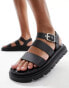 Фото #2 товара schuh Tina sandals in black tumbled leather