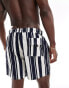 Фото #4 товара River Island swim trunks co-ord in navy stripe