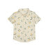 Modern Moments by Gerber Outfit Set Toddler Boy 3T Cream Floral Cotton Button-Up