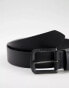 Levi's Seine metal leather belt in matter black