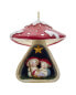 Kurt Adler 4In Merry Little Mushroom Nativity Ornament Multicolor