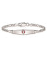 ფოტო #2 პროდუქტის Sterling Silver Rhodium-plated Medical ID Bracelet w/Figaro