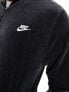 Nike Club velour jacket in black