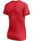 ფოტო #4 პროდუქტის Women's Heathered Red Washington Nationals Old Time Favorite V-Neck T-shirt