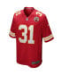 Фото #3 товара Men's Priest Holmes Red Kansas City Chiefs Game Retired Player Jersey