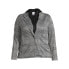 Фото #3 товара No Boundaries Juniors Plus Size Hooded Blazer Women's 1X Gray & Black Plaid