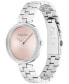 ფოტო #2 პროდუქტის Women's Gleam Silver-Tone Stainless Steel Bracelet Watch 32mm