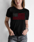 ფოტო #1 პროდუქტის Women's Word Art USA Flag T-shirt