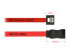 Delock 0.1m 2xSATAIII - 0.1 m - SATA III - Male/Male - Red - Straight - Straight