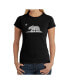 Women's Word Art T-Shirt - California Bear
