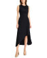 Фото #1 товара Women's Round-Neck Gathered High-Low Dress