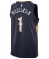 Фото #4 товара Men's Zion Williamson Navy New Orleans Pelicans 2019 NBA Draft First Round Pick Swingman Jersey - Icon Edition