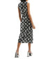 Women's Mock-Neck Sequin Midi Dress